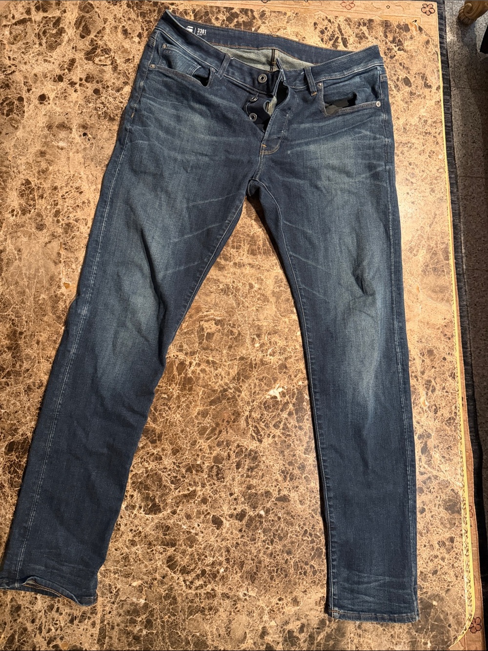 G-Star Skinny Jeans in Dark Blue Wash